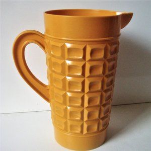 Vintage REGALINE Mustard Yellow Plastic Pitcher